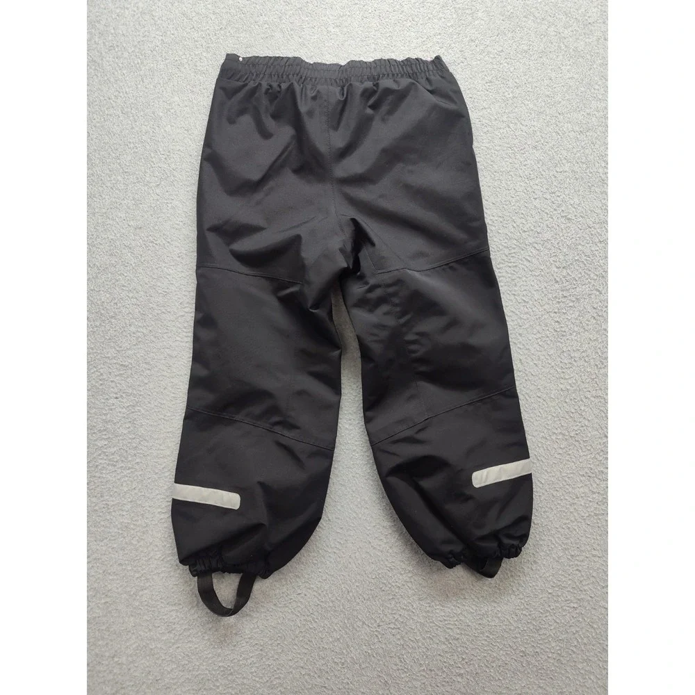 Polarn O Pyret Kid Snow Pant 5 Black Waterproof Elastic Waist Pull On Trouser